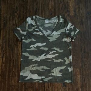 PINK Victoria's Secret Camouflage Short Sleeve Tee